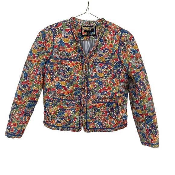 J. Crew Jackets & Blazers - J. Crew Liberty Margaret Annie Floral Print Quilted Jacket Size 2